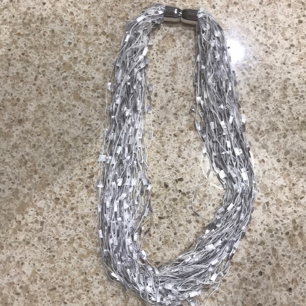 Not For Sale Silver scarf necklace